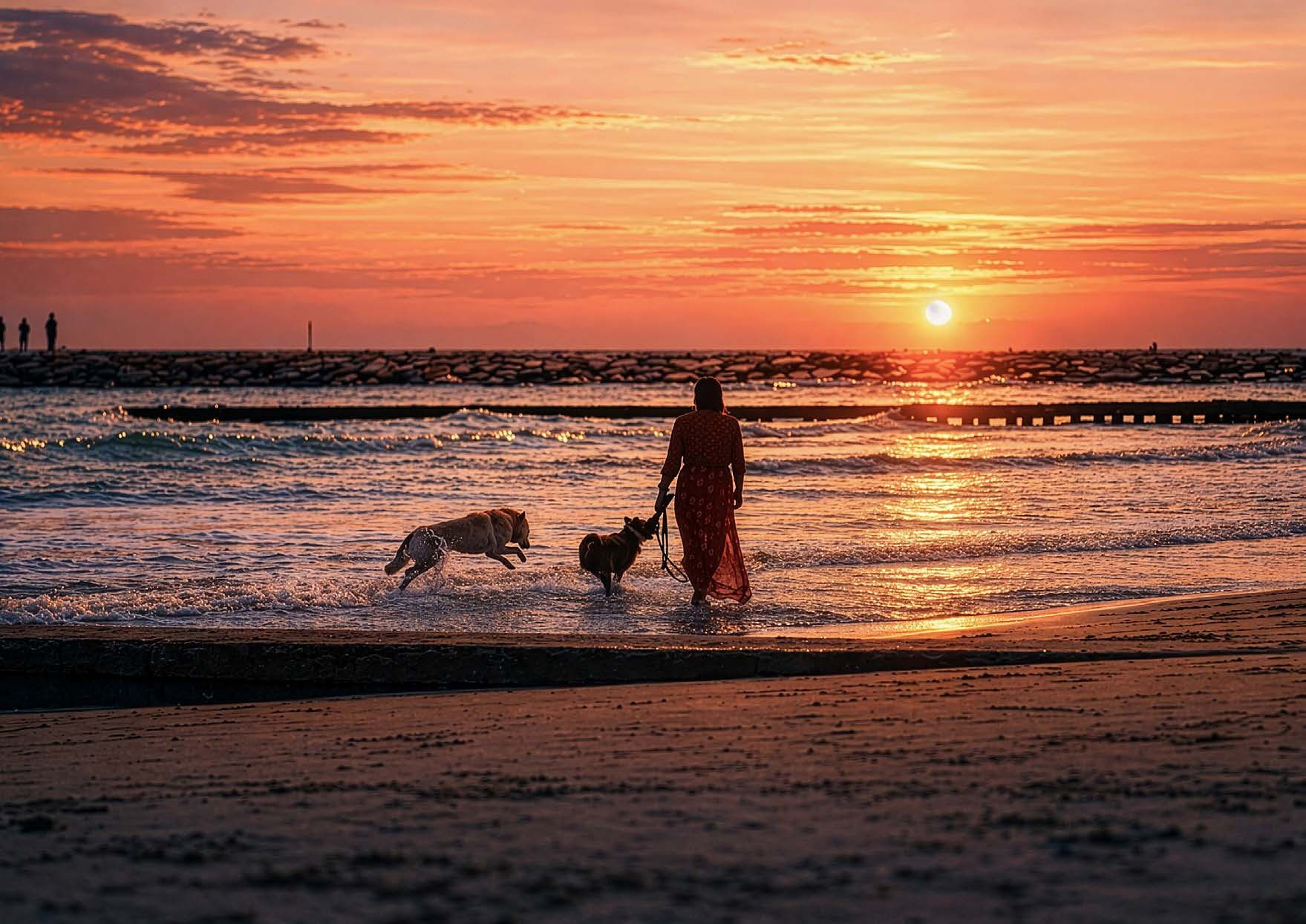 Spiaggia di Caorle Altanea al tramonto